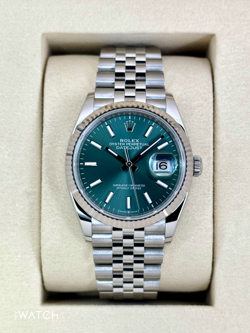 NEW 2025 ROLEX DATEJUST 36MM 126234 JUBILEE GREEN DIAL
