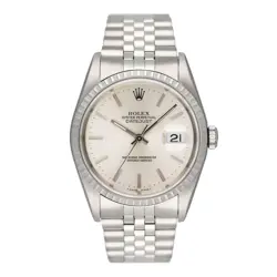 ROLEX DATEJUST 16220 SILVER DIAL MENS WATCH