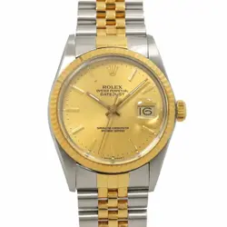 ROLEX DATEJUST 16013 SERIAL R K18YG AUTOMATIC GOLD DIAL MENS WATCH 90244160