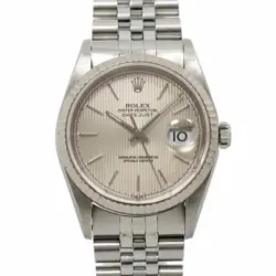 ROLEX DATEJUST 16234 SERIAL U K18WG DATE SILVER DIAL MES WATCH 90244123