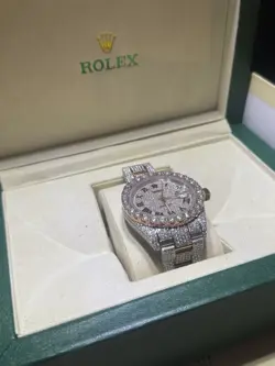 ROLEX MOISSANITE (PASS DIAMOND TESTER) BUST DOWN WATCH