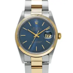 USED ROLEX DATEJUST 36 16203 BLUE CASE SIZE 36×36MM MEN'S WATCH #41718