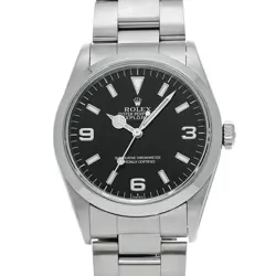 USED ROLEX EXPLORER 14270 BLACK CASE SIZE 36×36MM MEN'S WATCH #4213418