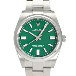 USED ROLEX OYSTER PERPETUAL 124300 GREEN MEN'S WATCH #421418