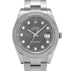USED ROLEX DATEJUST II 116334G GRAY CASE SIZE 41×41MM MEN'S WATCH #41218