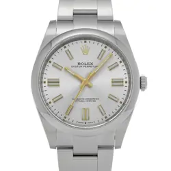 USED ROLEX OYSTER PERPETUAL 41 124300 SILVER MEN'S WATCH #411418