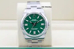 ROLEX 124300 OYSTER PERPETUAL 41 MM GREEN DIAL 2022 BOX & PAPERS