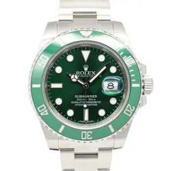 USED ROLEX SUBMARINER DATE 116610LV GREEN MEN'S WATCH #42818