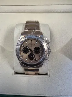 ROLEX DAYTONA MINT PINK DIAL 2020 SERVICE PAPERS ROSE GOLD BOX AND PAPER