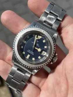 Vintage Tudor Submariner Snowflake Blue 9411 94110 Ghost Bezel Rolex Case Rare