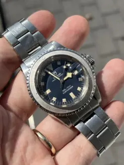 Vintage Tudor Submariner Snowflake Blue 9411 94110 Ghost Bezel Rolex Case Rare