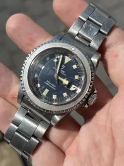 Vintage Tudor Submariner Snowflake Blue 9411 94110 Ghost Bezel Rolex Case Rare