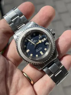 Vintage Tudor Submariner Snowflake Blue 9411 94110 Ghost Bezel Rolex Case Rare