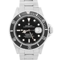 VINTAGE ROLEX SUBMARINER DATE PATINA 16800 40MM STEEL OYSTER AUTOMATIC WATCH