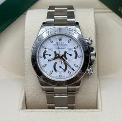 ROLEX DAYTONA WHITE DIAL STAINLESS STEEL OYSTER BRACELET
