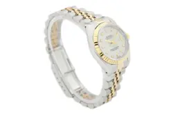 ROLEX LADIES DATEJUST 69173 18K GOLD & STEEL MOTHER OF PEARL DIAMOND DIAL WATCH
