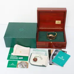 ROLEX 16528 ZENITH DAYTONA COSMOGRAPH 18K YELLOW GOLD WATCH BOX,PAPERS,BOOKS,ETC