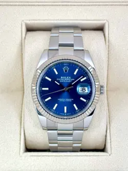 2023 ROLEX DATEJUST 41MM 126334 STAINLESS STEEL OYSTER BLUE DIAL