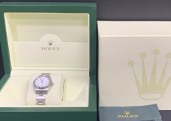 ROLEX OYSTER PERPETUAL 176200 ROMAN WHITE DIAL STAINLESS STEEL W/ BOX & PAPERS