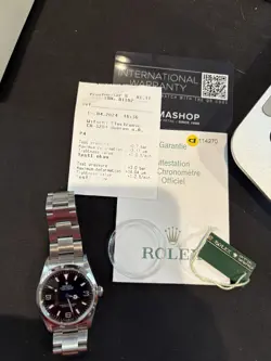 ROLEX EXPLORER I 36MM AUTOMATIC MEN’S WATCH 114270 Z SERIAL W/ PAPERS & WARRANTY