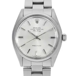 ROLEX AIR KING 5500 SILVER BAR 95 NUMBER ANTIQUE MENS