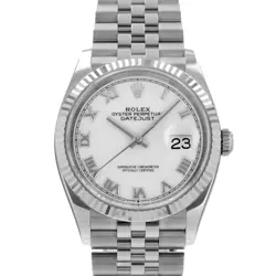 ROLEX DATEJUST 36 126234 WHITE ROMAN STEEL WHITE GOLD JUBILEE MENS WATCH 2023