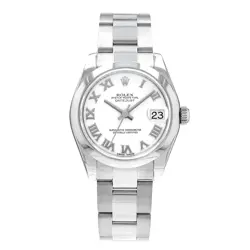 Rolex Datejust 31 178240 White Roman Dial Steel Oyster Automatic Ladies Watch