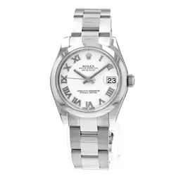Rolex Datejust 31 178240 White Roman Dial Steel Oyster Automatic Ladies Watch
