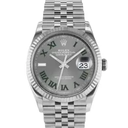 ROLEX DATEJUST 36 126234 WIMBLEDON STEEL WHITE GOLD JUBILEE MENS WATCH 2024