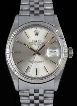ROLEX DATEJUST 36MM 16014 SILVER 1984