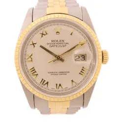 ROLEX DATEJUST 36MM AUTOMATIC WATCH 116233 18K YELLOW GOLD STAINLESS STEEL