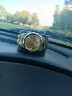 Vintage Rolex Day-Date President 1803 Mens Gold  Champagne Dial Bezel Band