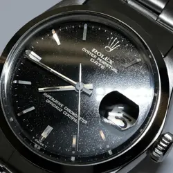 [OH] ROLEX OYSTER PERPETUAL DATE BLACK MIRROR DIAL AUTOMATIC 34MM VINTAGE - 1500