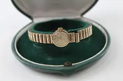 WOMENS VINTAGE ROLEX PRECISION 9CT GOLD WATCH HAND-WIND WORKING
