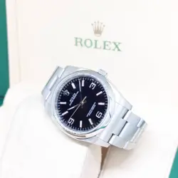 ROLEX 36MM BLACK DIAL PINK INDEXES DIAL OYSTER PERPETUAL REF: 116000 (2018)