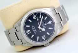 ROLEX EXPLORER 214270 - 39MM BLACK FACE AUTOMATIC WATCH - MK2 DIAL