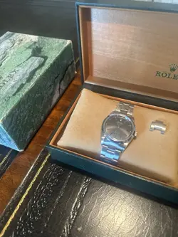ROLEX AIR KING 14000 34MM BLACK DIAL STEEL OYSTER AUTOMATIC MENS WATCH