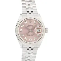ROLEX DATEJUST 28 279174G PINK 10P DIAMONDS JUBILEE WARRANTY 2017 BOX/PAPER