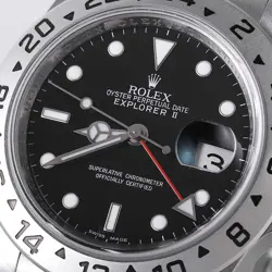 ROLEX EXPLORER II 16570 BLACK V NUMBER SECOND HAND MENS