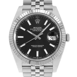 ROLEX DATEJUST 41 126334 BLACK 5 ROW JUBILEE BRACELET RANDOM NUMBER SECOND H...