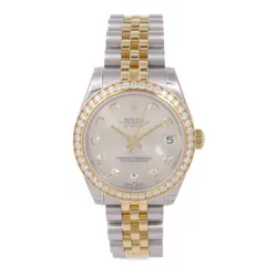 ROLEX DATEJUST 31MM AUTOMATIC WATCH 178383 18K GOLD STAINLESS STEEL DIAMOND