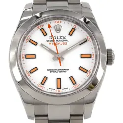 AUTHENTIC ROLEX MILGAUSS 116400 SS AUTOMATIC #V  #260-006-363-8189