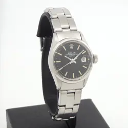 ROLEX PERPETUAL DATE 6516 BLACK BLACK MEN STAINLESS STEEL AUTOMATIC WATCH USED