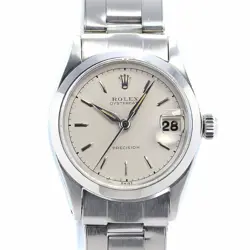 ROLEX OYSTER DATE 6466 0 BOYS SILVER STAINLESS STEEL WATCH OYSTER DATE SILVER