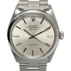 USED ROLEX AIR KING OYSTER PERPETUAL 5500 SILVER AUTOMATIC MEN WATCH B RANK