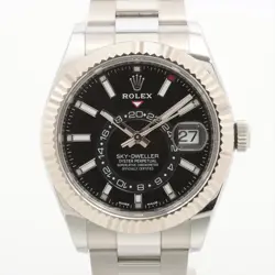 ROLEX SKY-DWELLER 326934 SS×WG AT BLACK DIAL OYSTER BRACELET