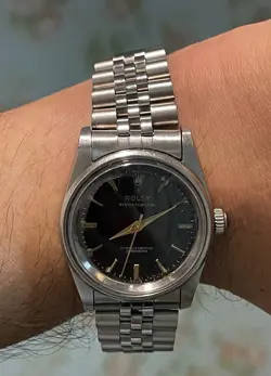 *READ FULL INFO *ROLEX DIAL ORIGINAL +NO BRAND CASE & SWAPPED MOVEMENT SWISS ETA