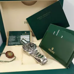 FULL STICKERS ROLEX GMT-MASTER II 40 MM STEEL WATCH 116710 BOX AND PAPERS 2008