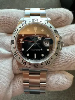 2011 ROLEX EXPLORER II 16570 STAINLESS STEEL BLACK DIAL 40MM FULL SET