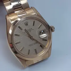 ROLEX DATE 34 MM 18K YELLOW GOLD OYSTER AUTOMATIC WATCH 1500 CIRCA 1972